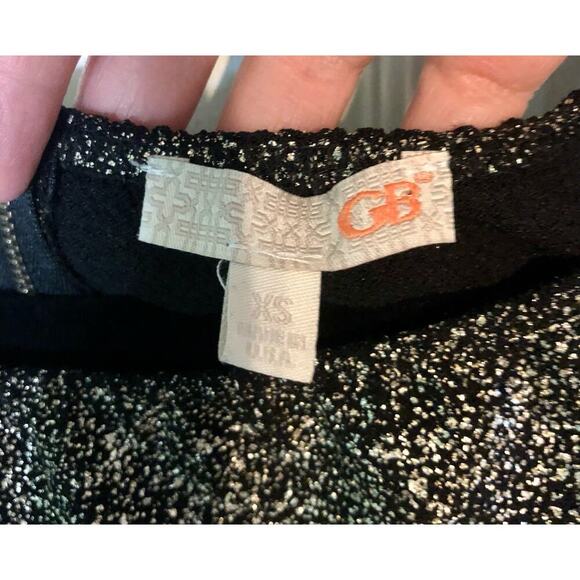 Gianni Bini Gold & Black Short Party Evening Cocktail Dress Sparkly Size XS - Picture 5 of 8